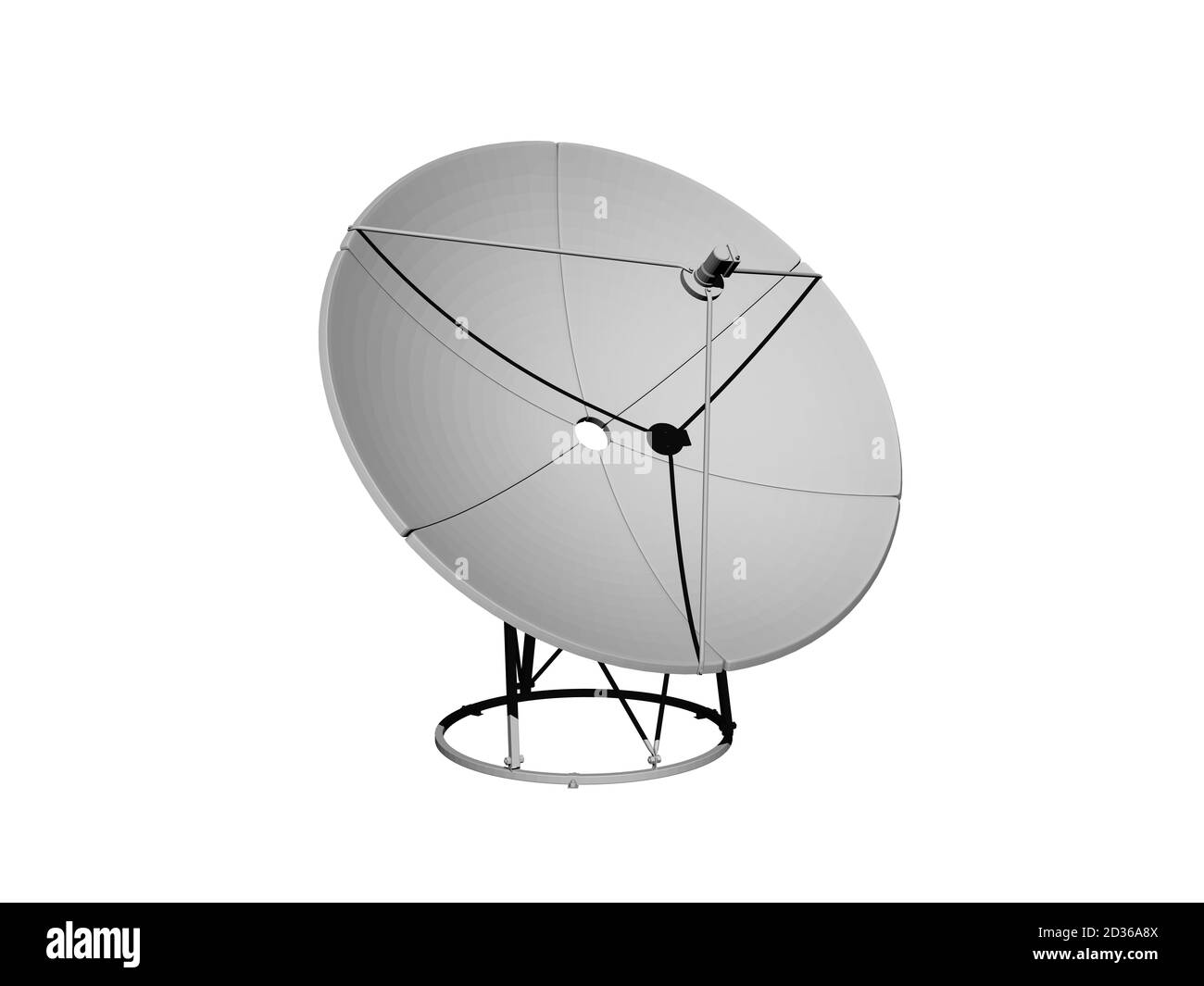 large outdoor metallic dish antenna Stock Photo