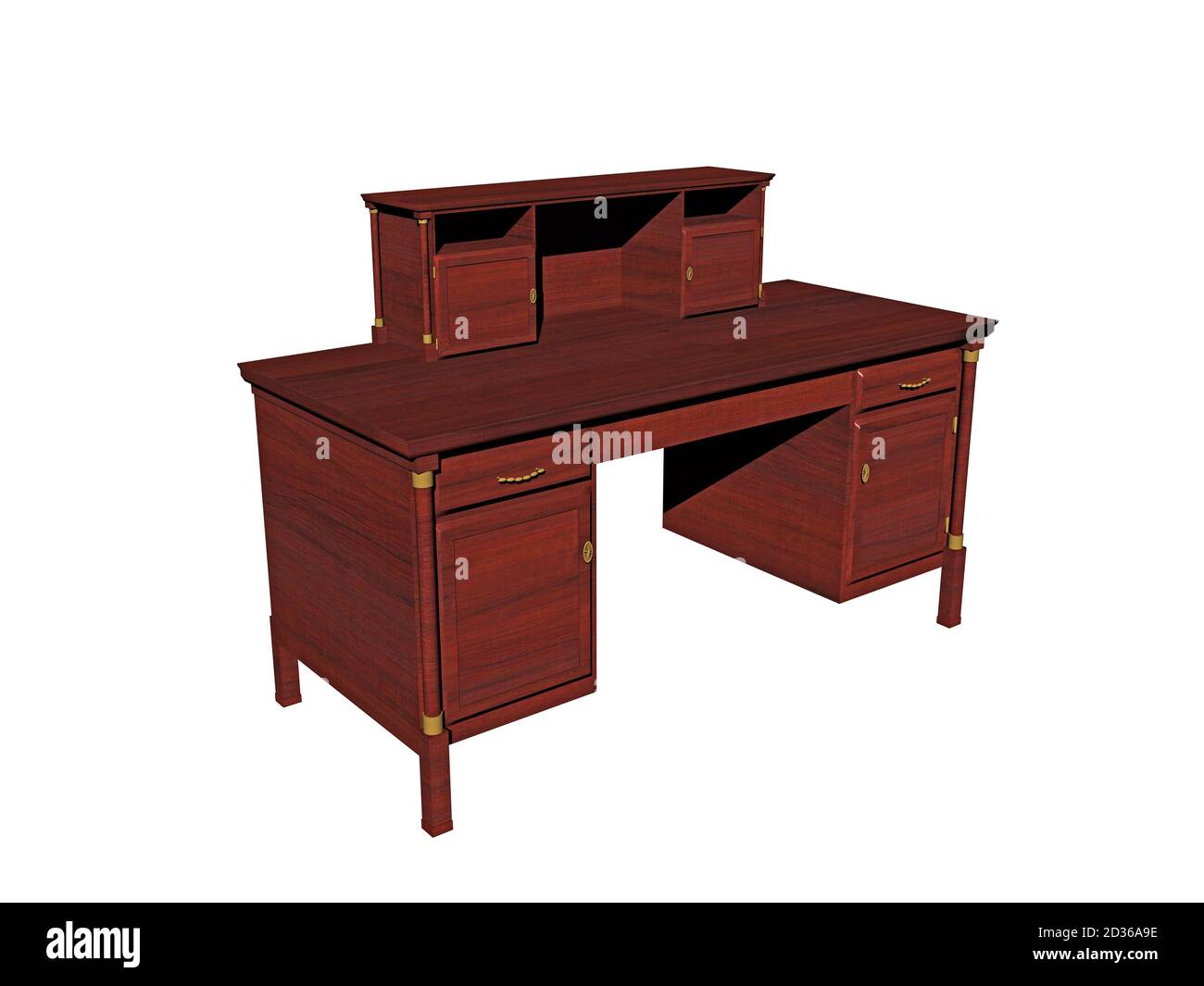 old wooden desk with chair Stock Photo Alamy