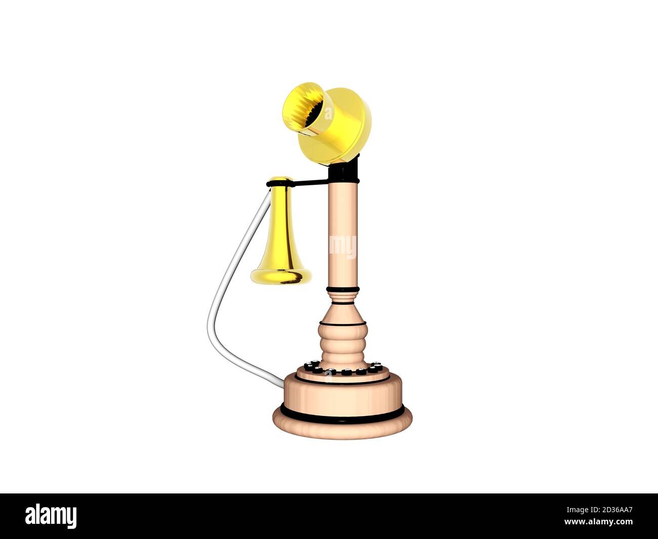 antique telephone with microphone and earpiece Stock Photo Alamy