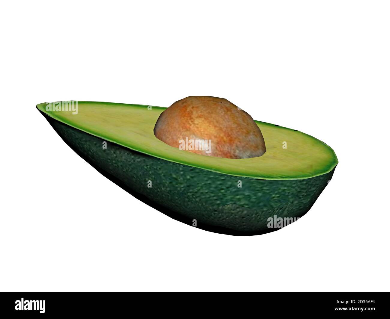 Avocado with pulp and core Stock Photo - Alamy