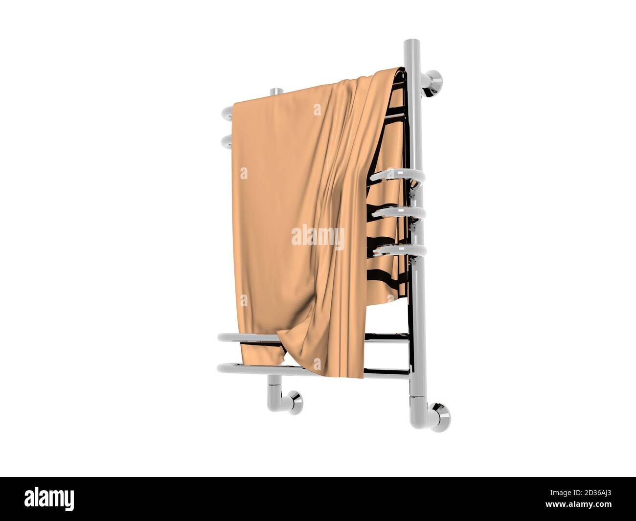 metal pipes for heating in the bathroom with tovel Stock Photo Alamy