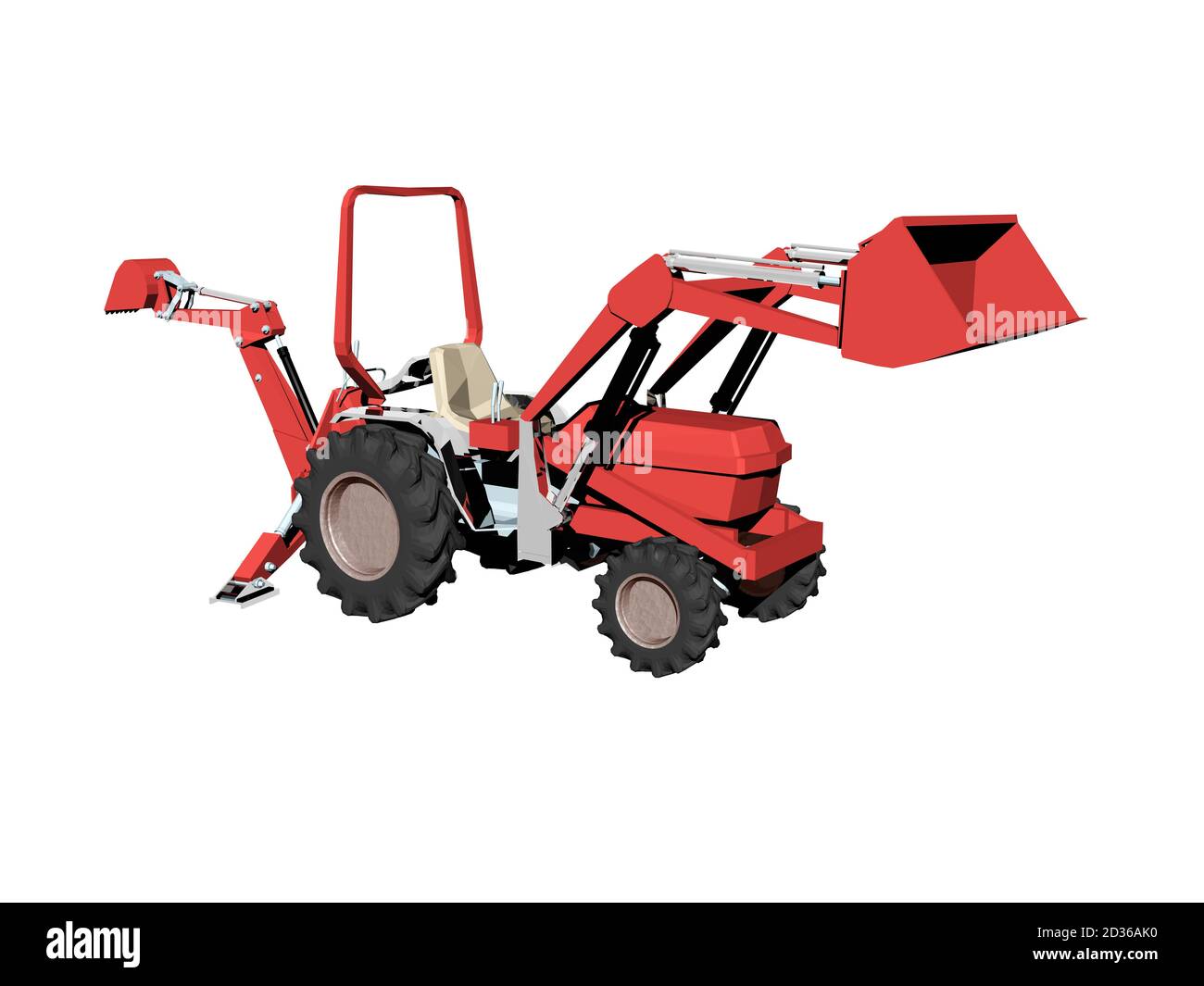 red tractor in agriculture Stock Photo Alamy