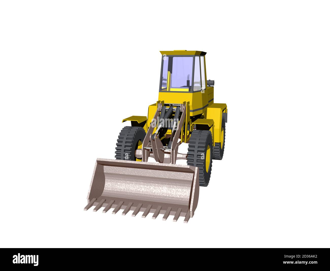 yellow excavator on construction site Stock Photo - Alamy
