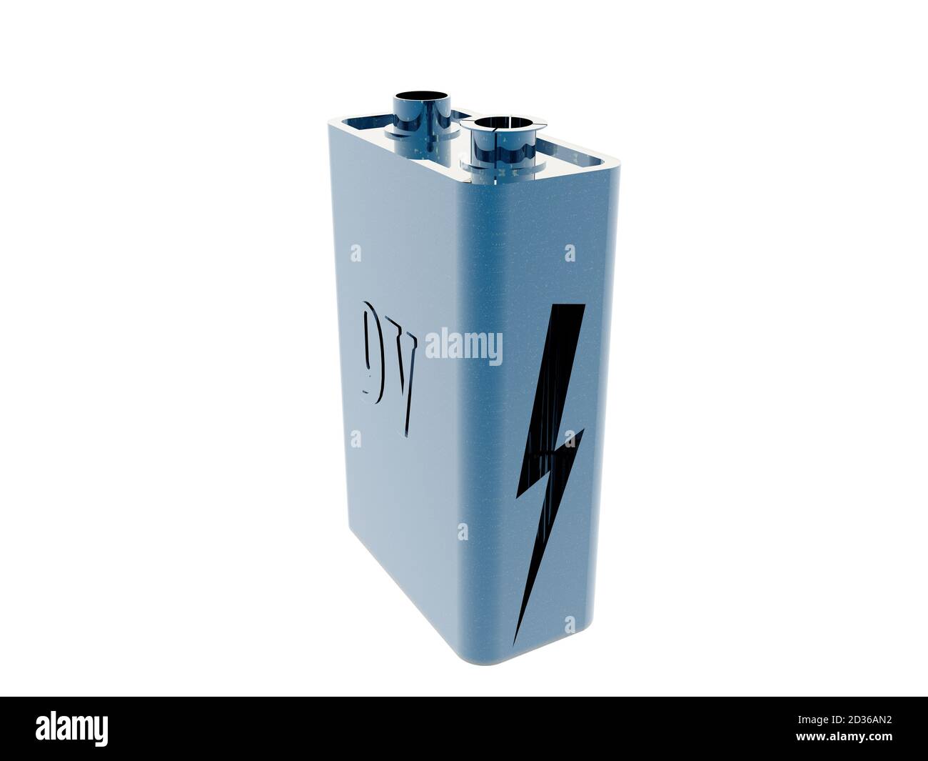 shiny flat battery as electricity storage Stock Photo Alamy