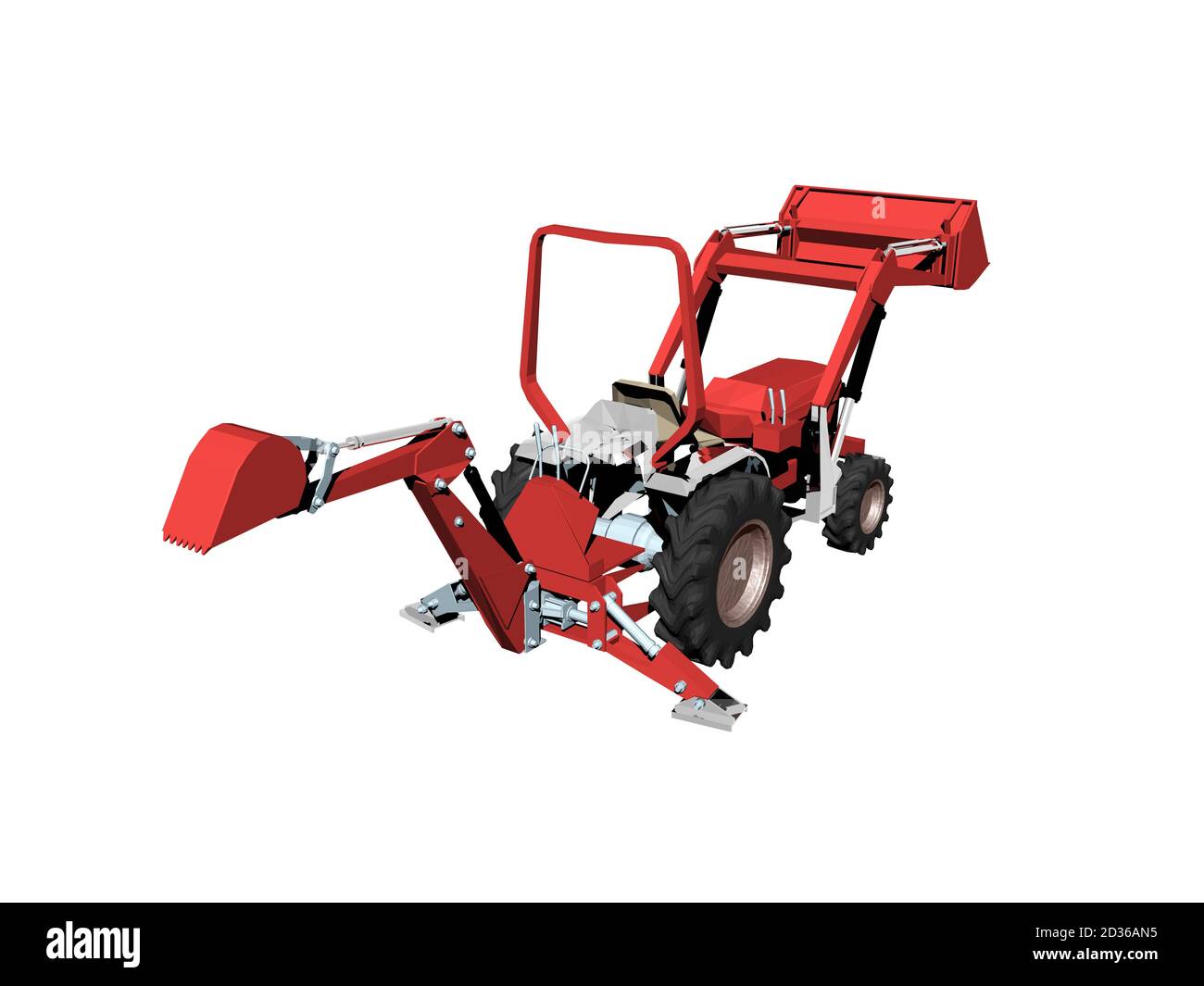 red tractor in agriculture Stock Photo Alamy