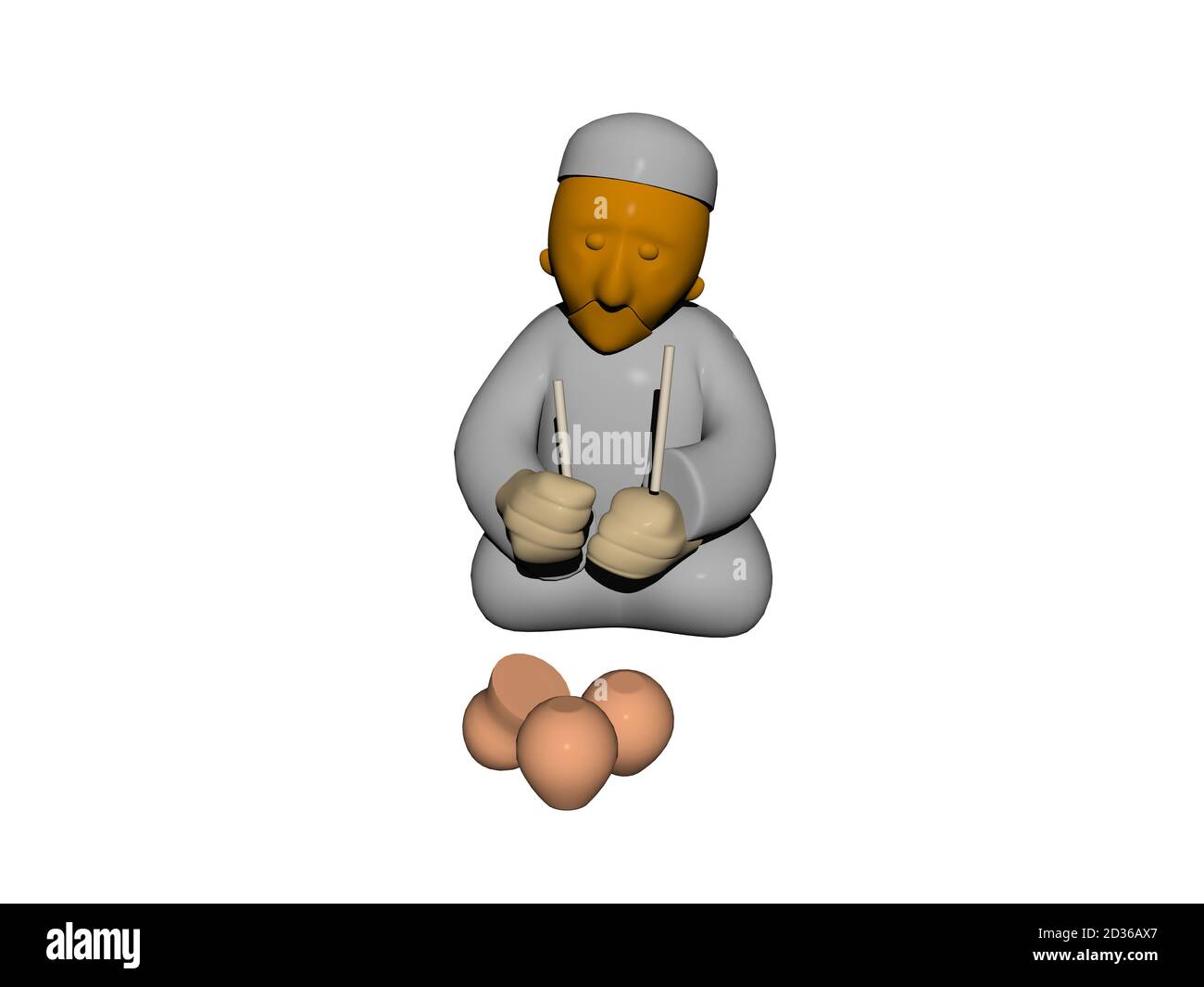 colorful ceramic clay figure of a little man Stock Photo Alamy