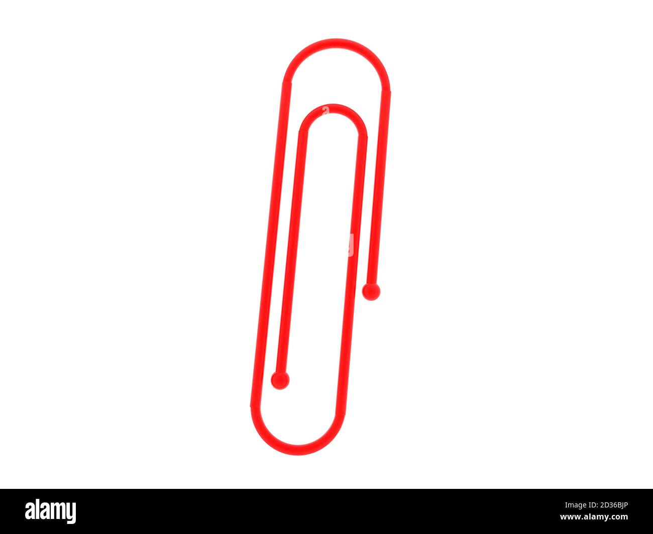 colorful metallic paper clips for stapling Stock Photo