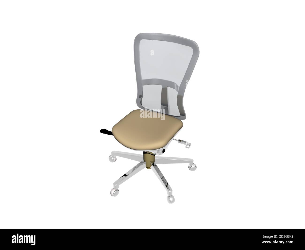Padded office chair with wheels Stock Photo Alamy