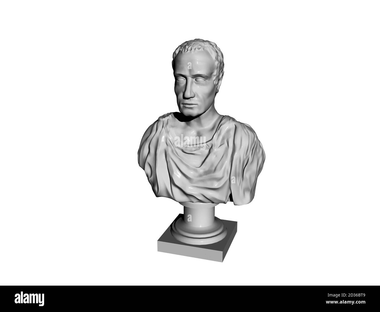 Marble bust of a general Stock Photo Alamy