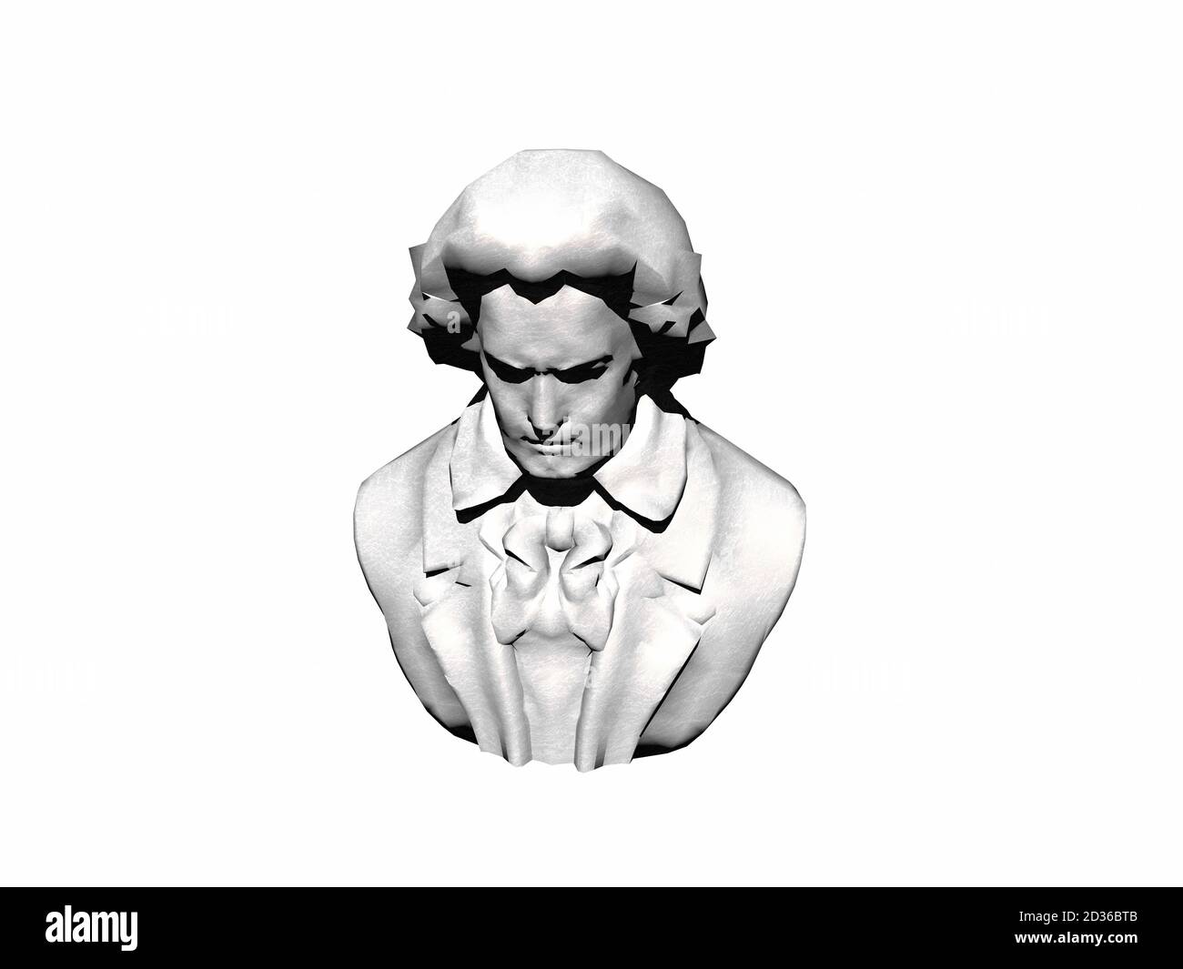 Beethoven bust made of stone Stock Photo
