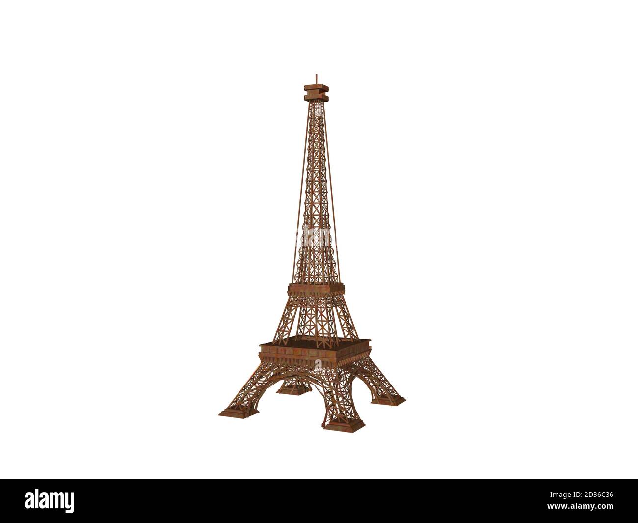 large steel Eiffel Tower in Paris Stock Photo