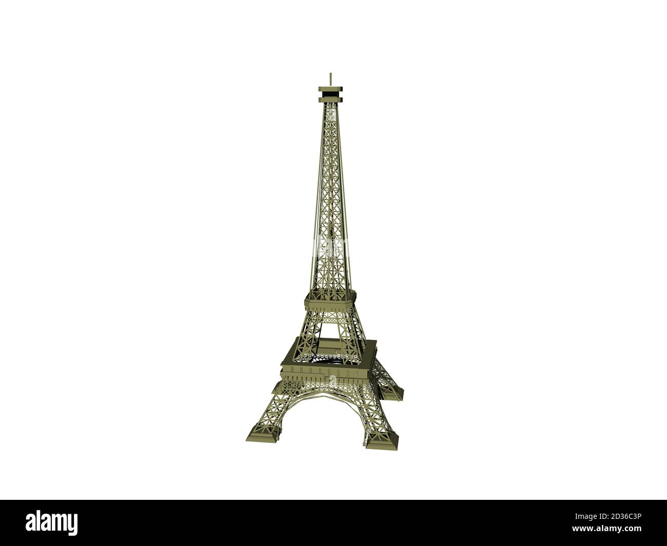 large steel Eiffel Tower in Paris Stock Photo
