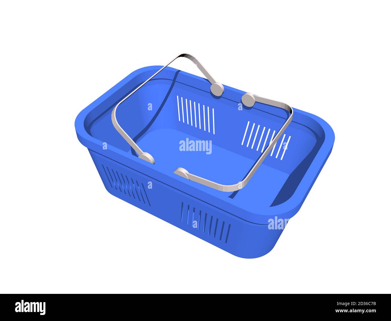 colored plastic shopping basket with metal handle Stock Photo Alamy