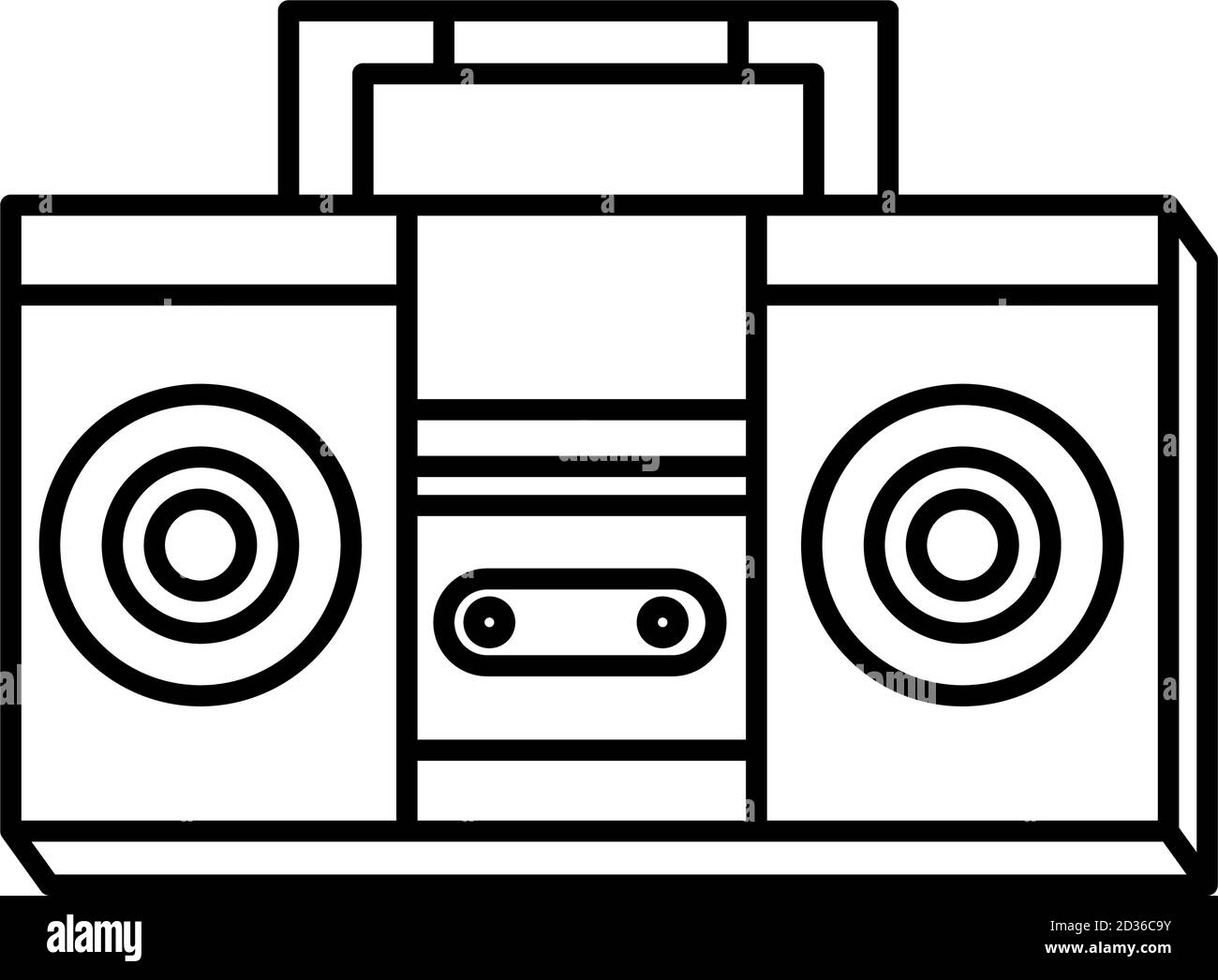 Pop art boombox Black and White Stock Photos & Images Alamy