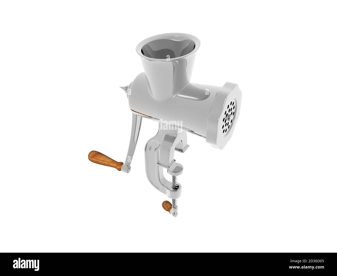 silver metallic meat grinder with crank Stock Photo Alamy