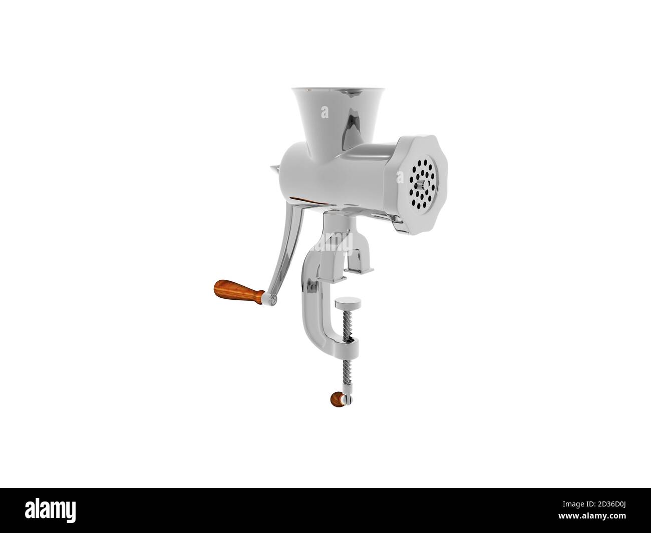silver metallic meat grinder with crank Stock Photo Alamy