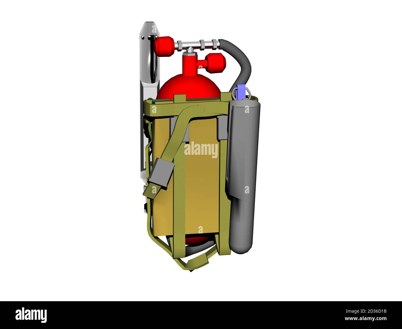 Knapsack with gasoline as a flamethrower Stock Photo Alamy