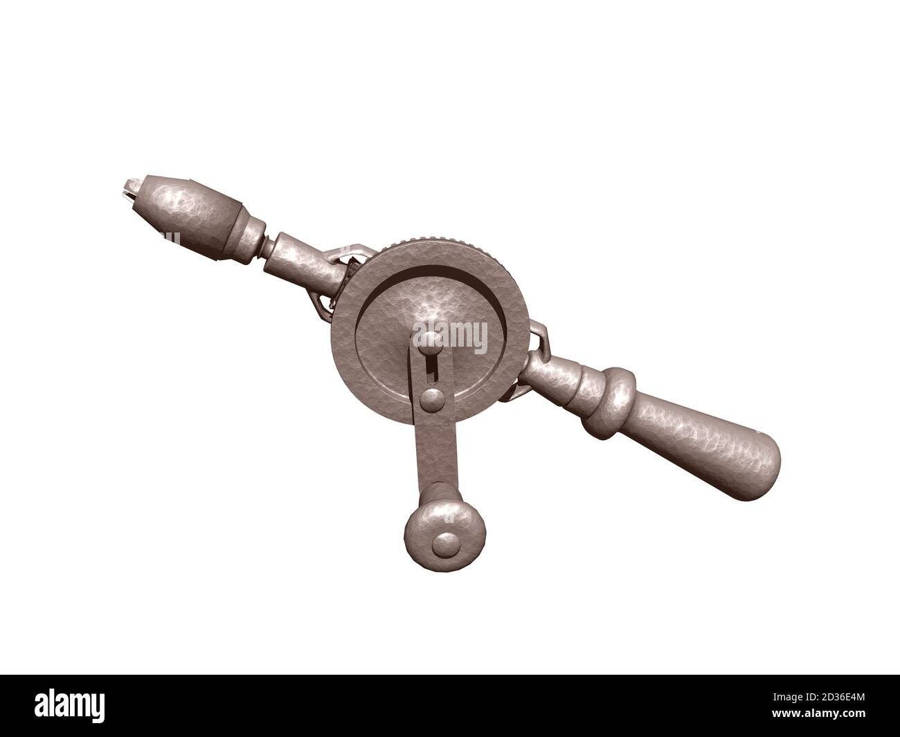 mechanical hand drill with crank Stock Photo Alamy