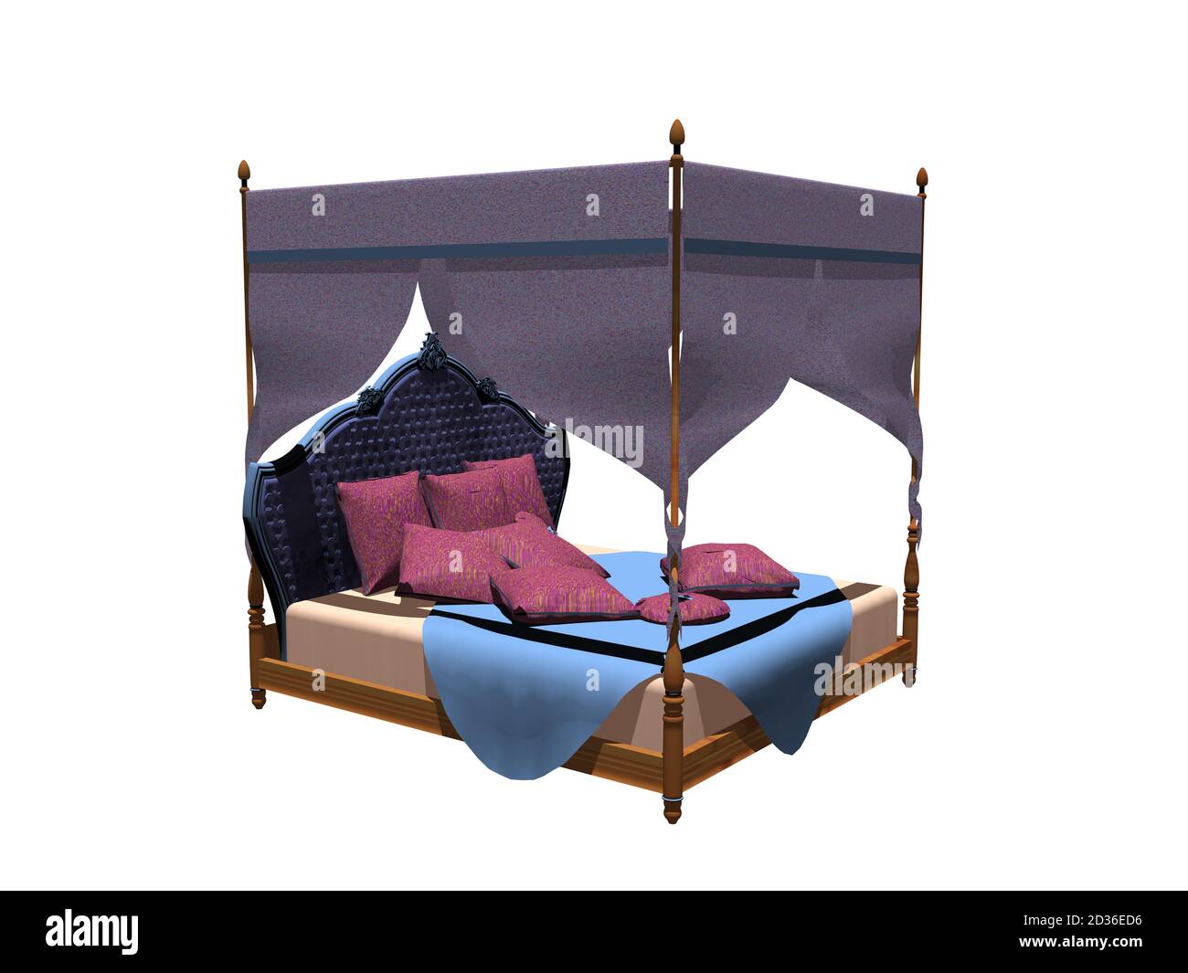 Four poster bed Cut Out Stock Images & Pictures - Alamy