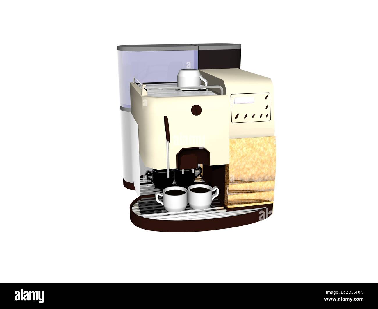 modern automatic coffee machine with cups Stock Photo Alamy