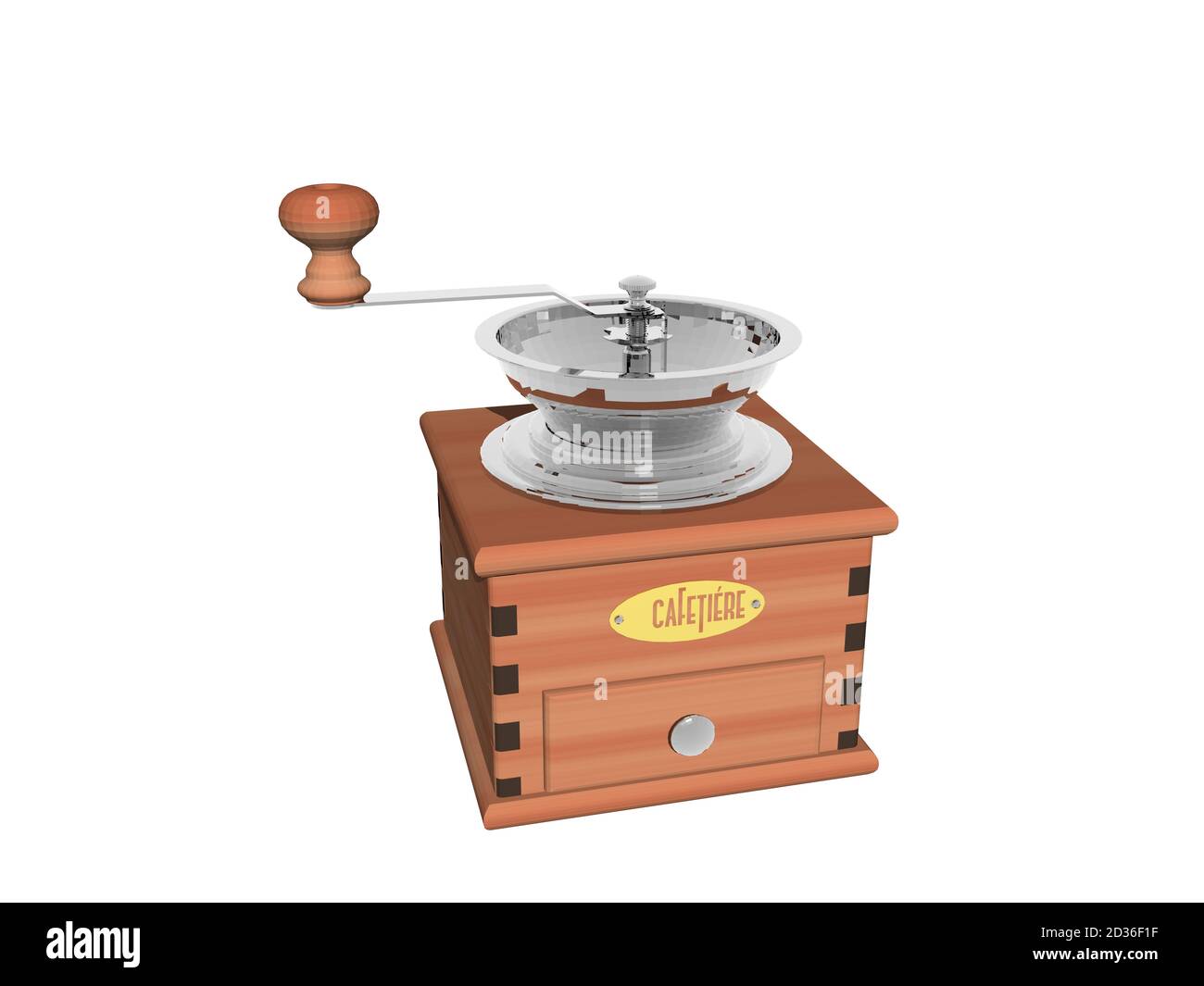 old manual coffee grinder with crank Stock Photo Alamy