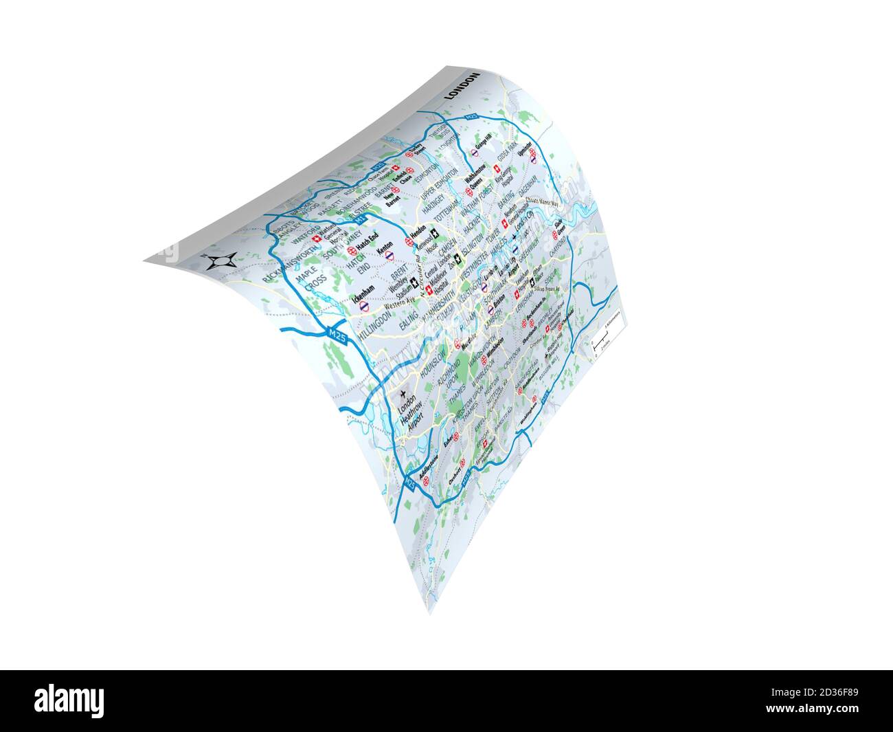 Network map of London Underground Stock Photo