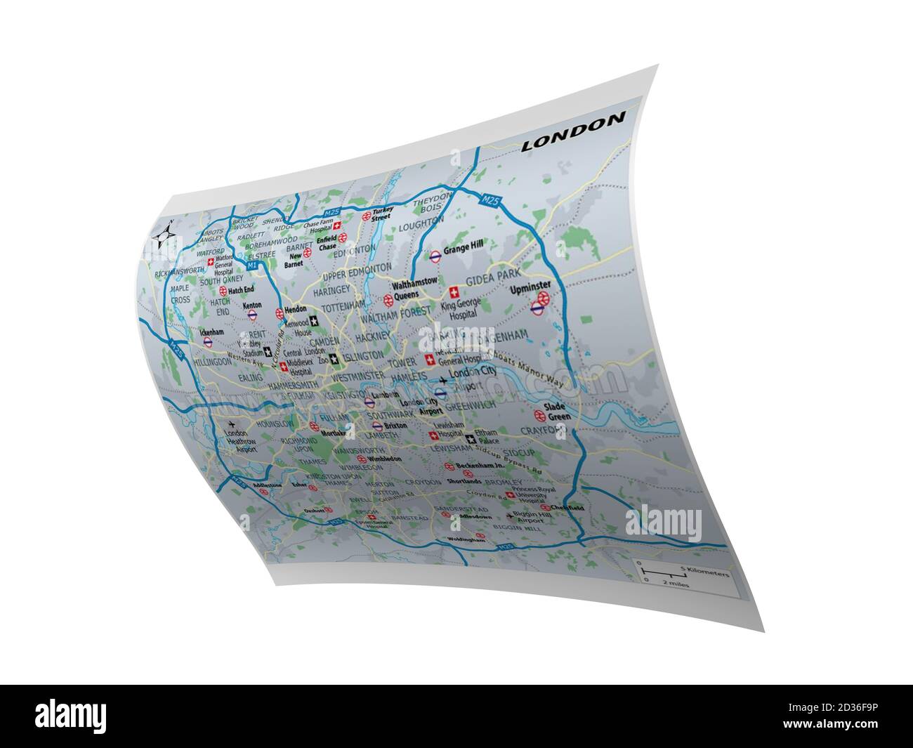 Network map of London Underground Stock Photo