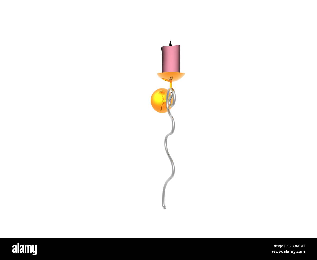 Candle holder with wall bracket Stock Photo Alamy