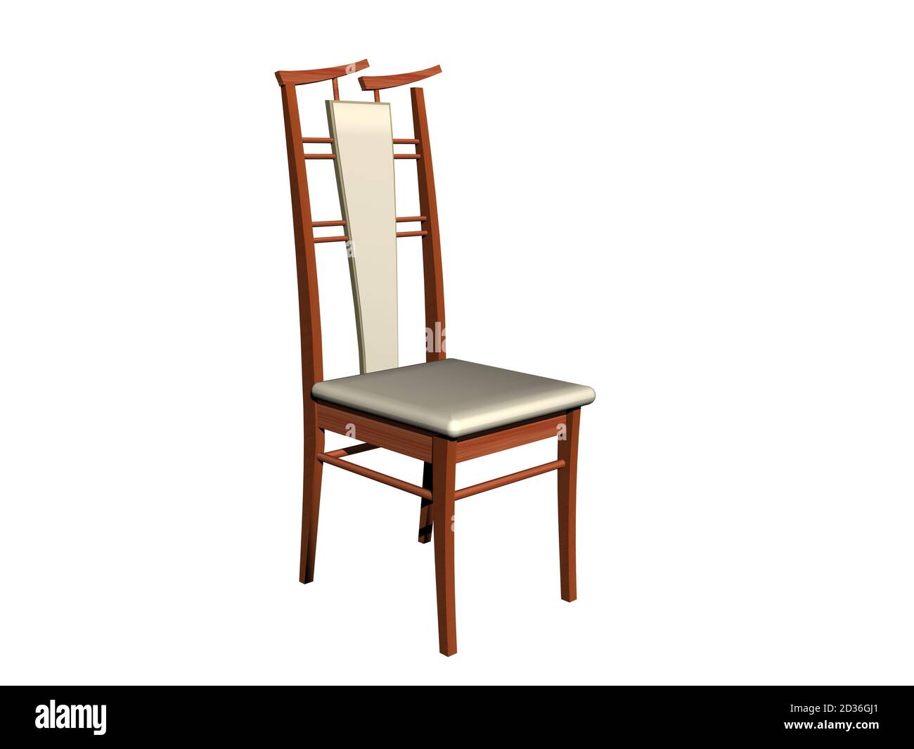 old fashioned wooden desk chair with upholstery Stock Photo Alamy