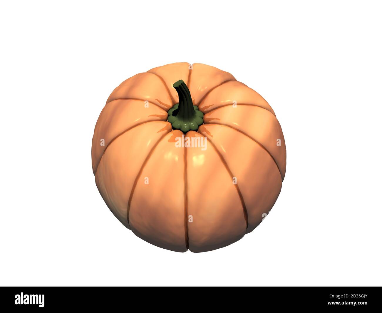 harvest ripe pumpkin with green stem Stock Photo - Alamy