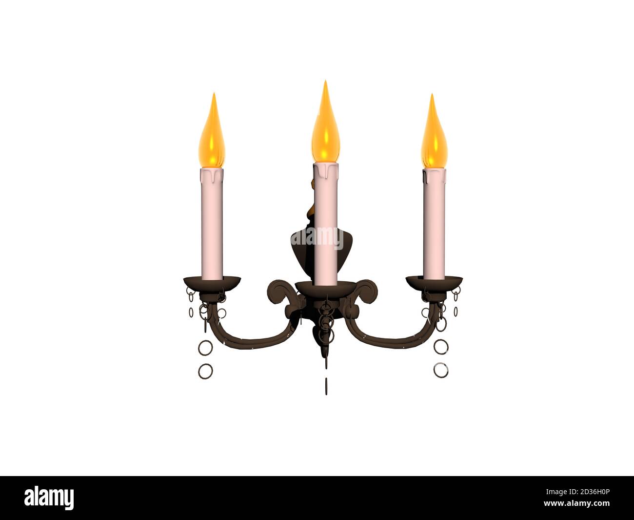 Candle holders hang on the wall as a lamp Stock Photo Alamy