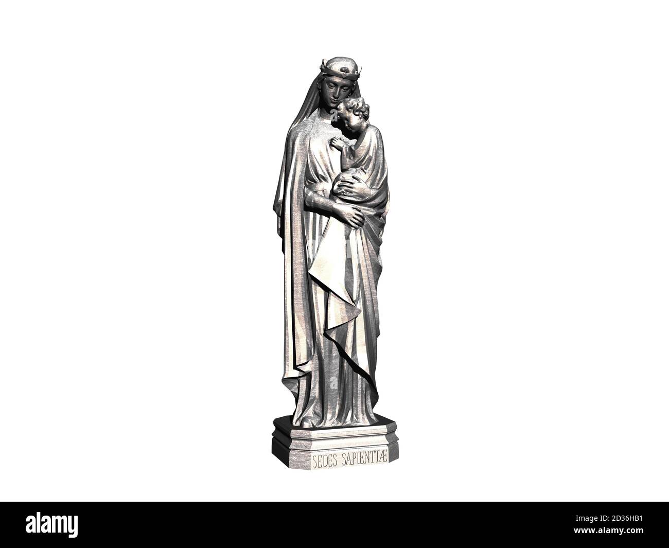 stone statue of the Mother of God Stock Photo Alamy