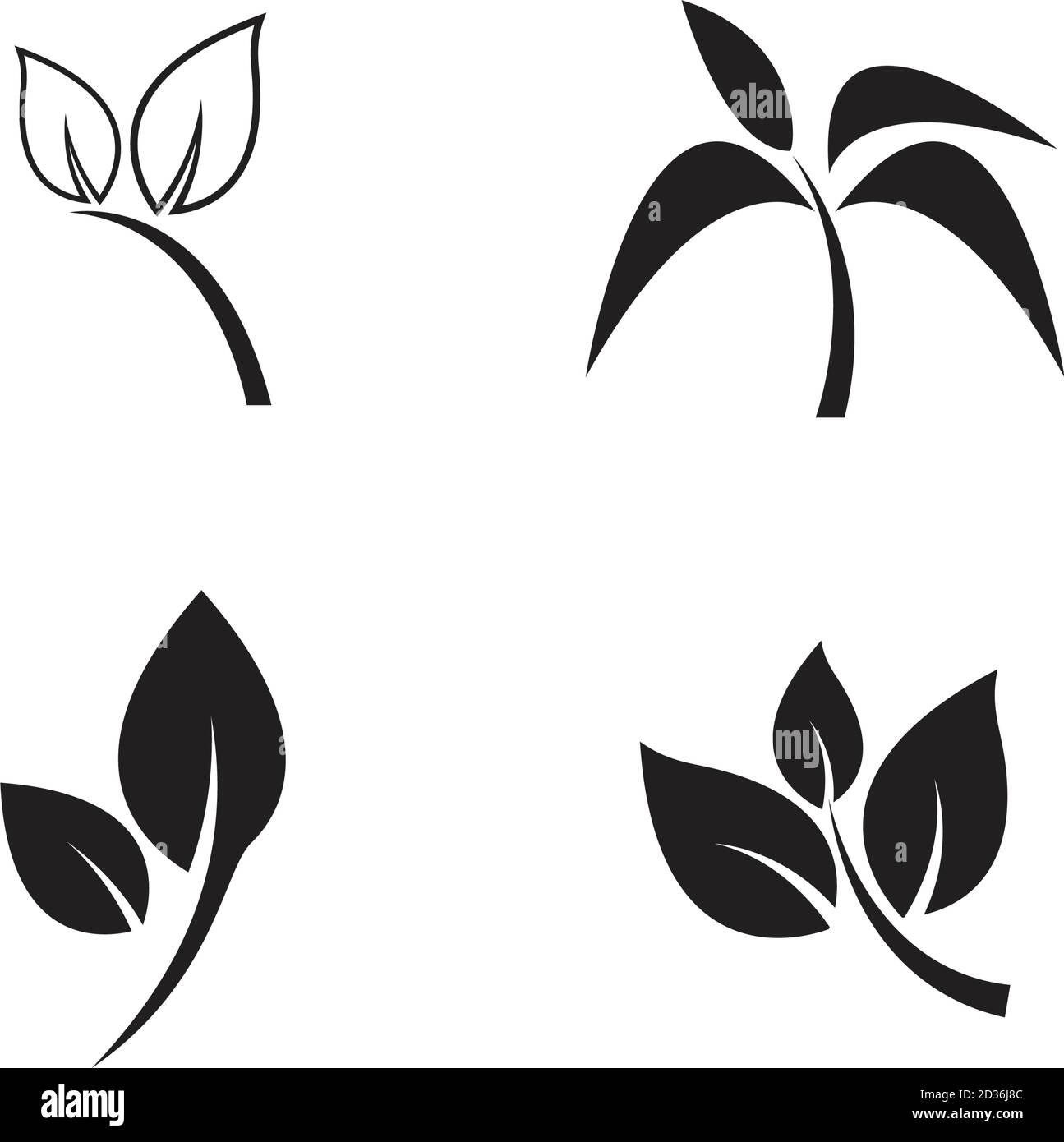 leaf logo ecology nature element vector icon Stock Vector Image & Art ...