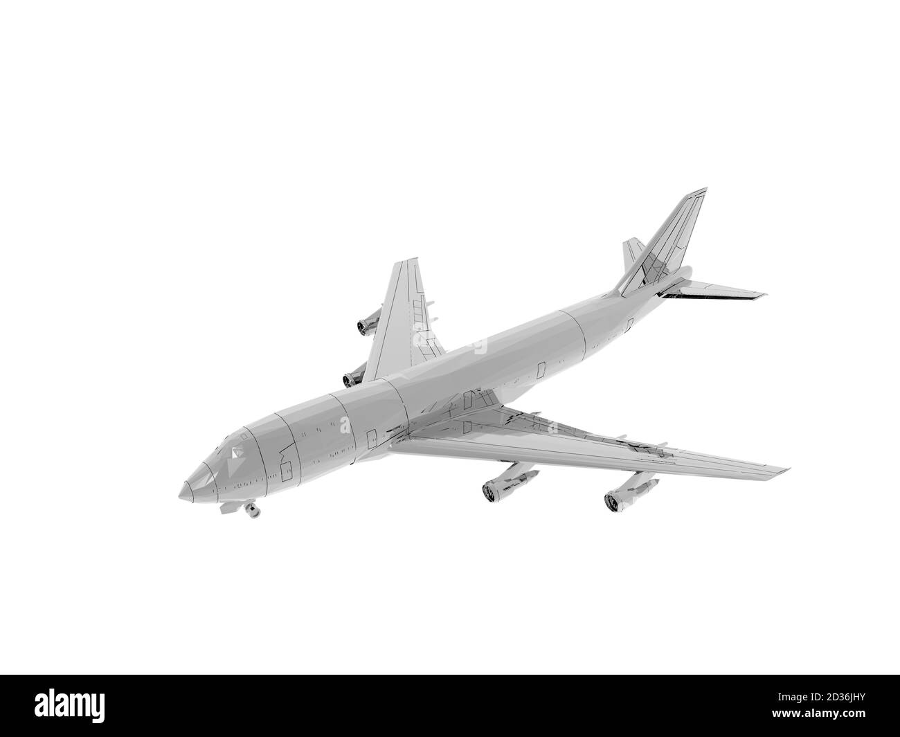 Passenger plane Black and White Stock Photos & Images - Alamy