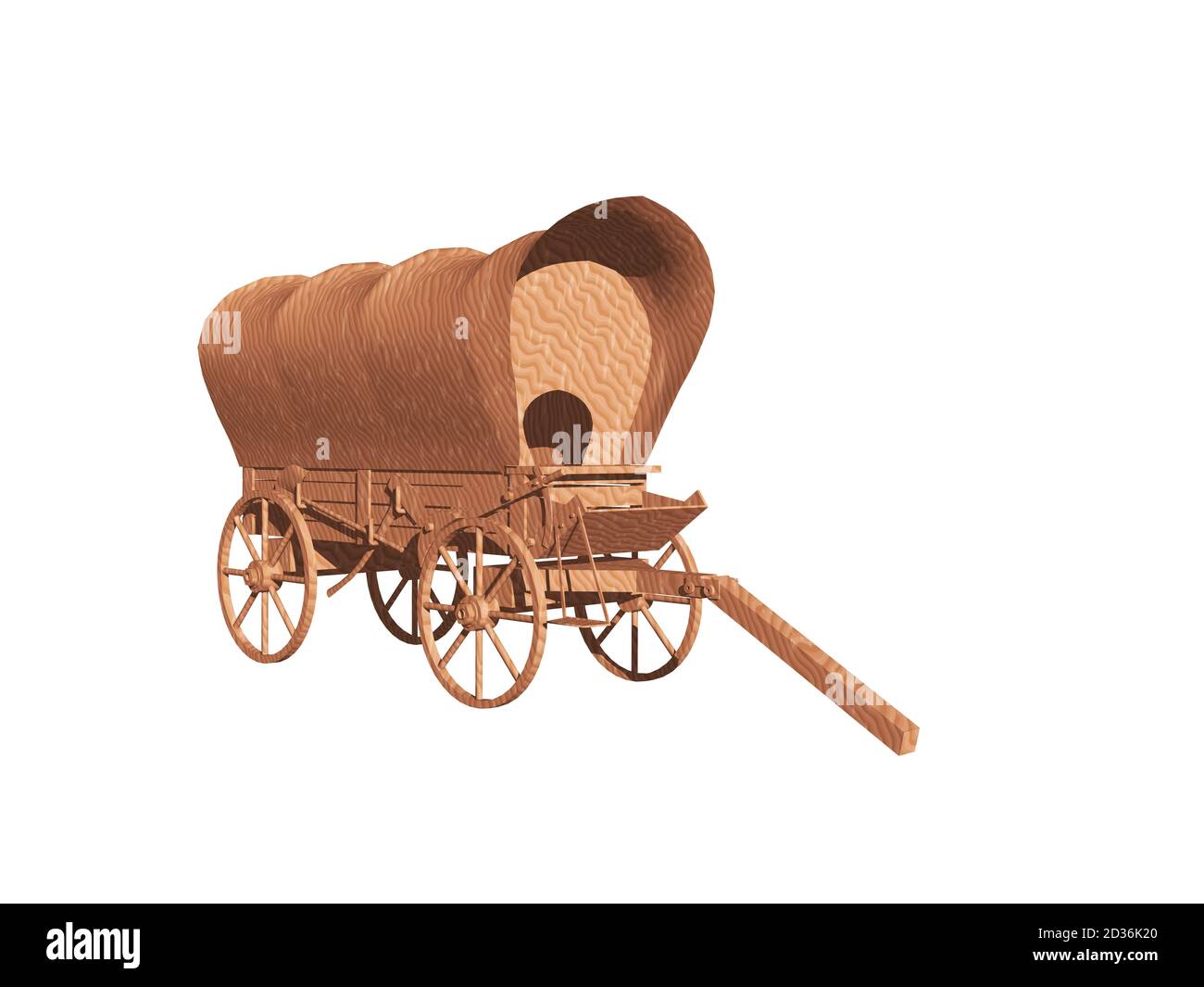 wooden covered wagon with drawbar Stock Photo Alamy