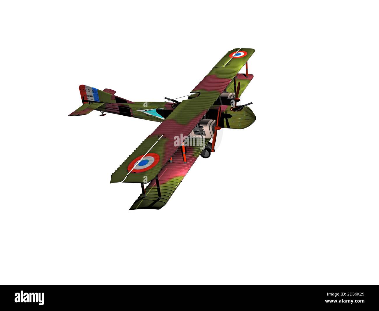 historic biplane airplane flies in the sky Stock Photo - Alamy
