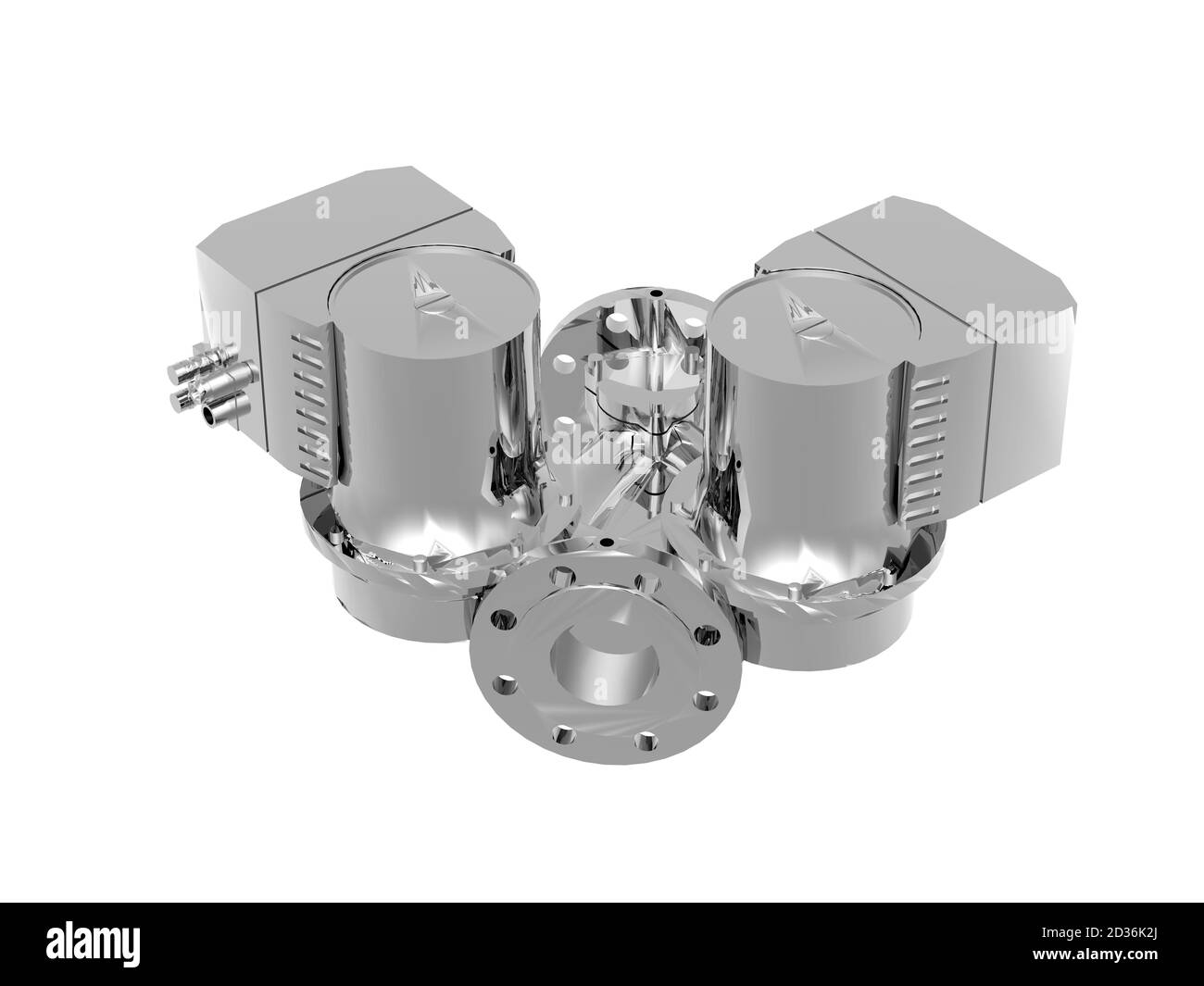 shiny engine block made of stainless steel Stock Photo Alamy