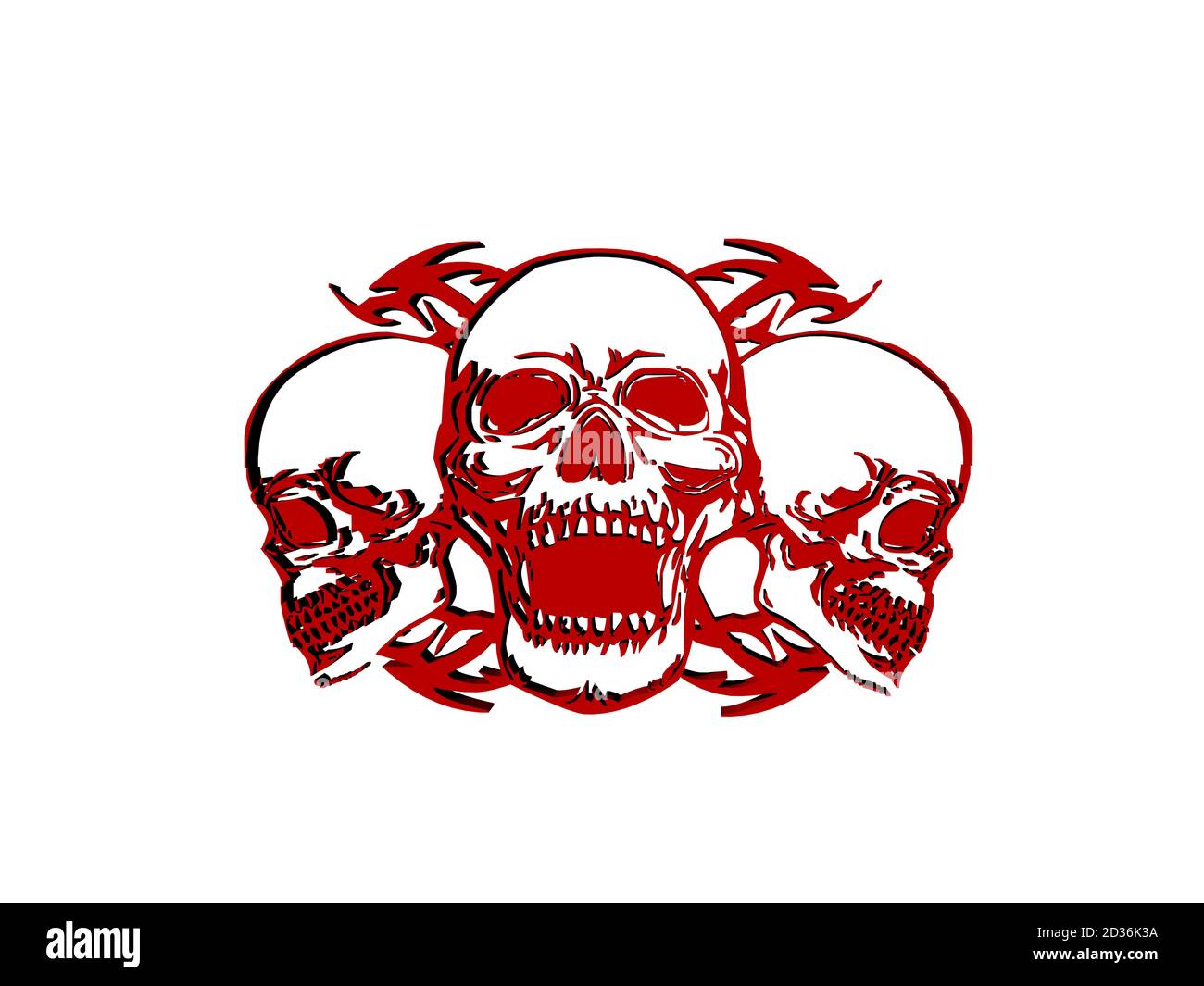 Skull as a symbol of danger and death Stock Photo