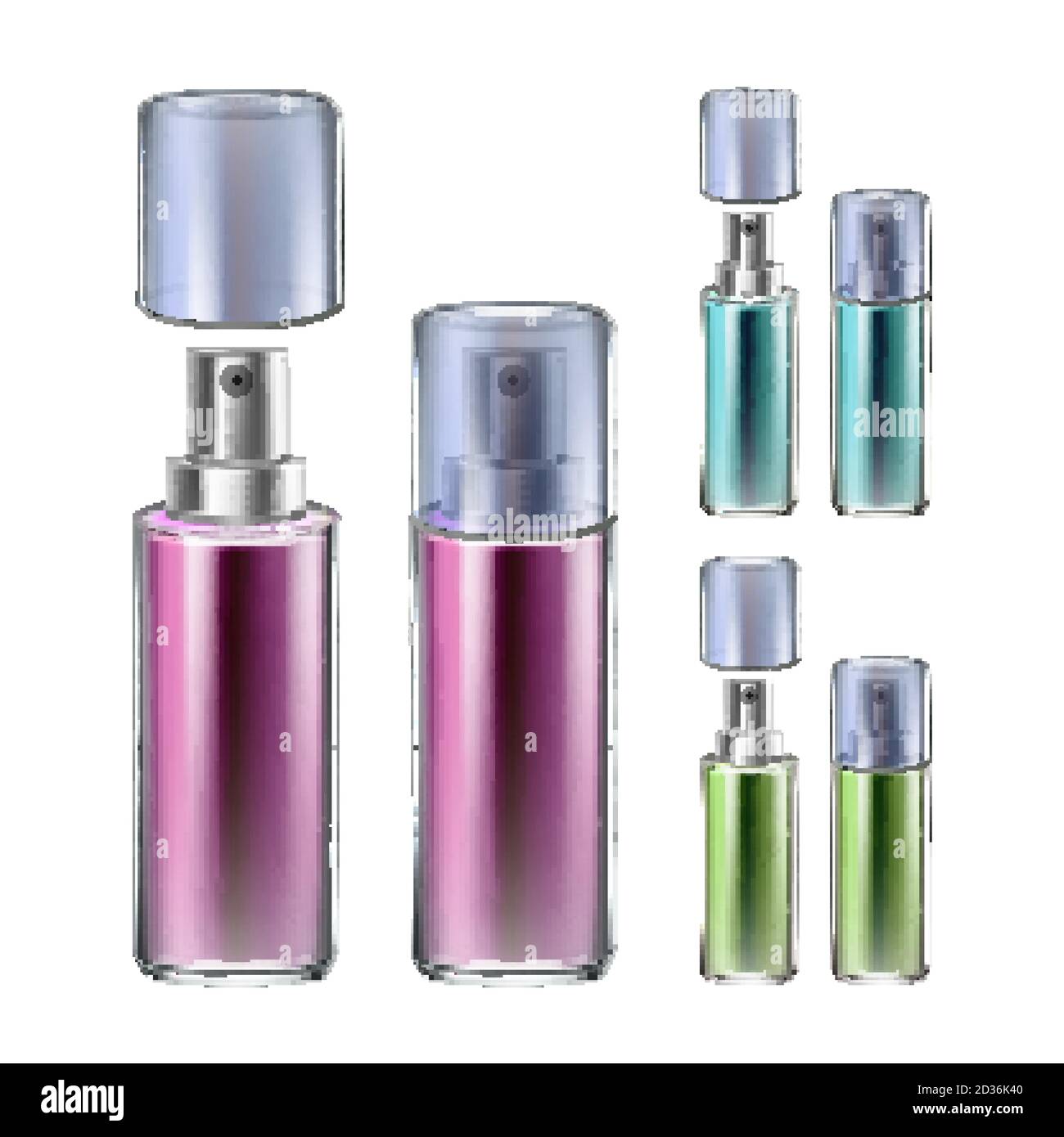 Perfume Sprayer Bottles Collection Set Vector Stock Vector Image & Art
