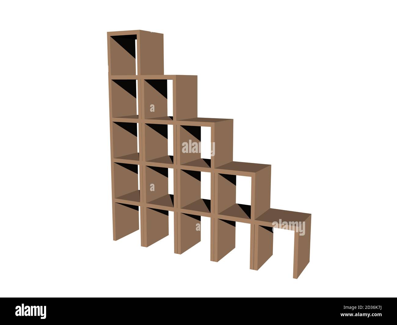 brown wooden shelf in the living room Stock Photo Alamy