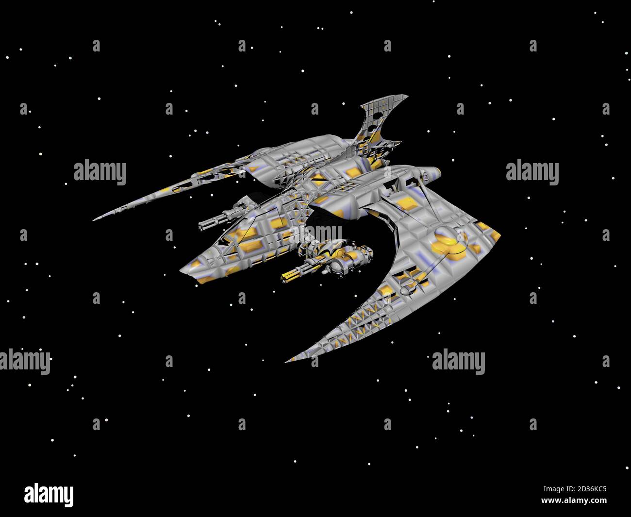 futuristic spaceships fly in space Stock Photo Alamy