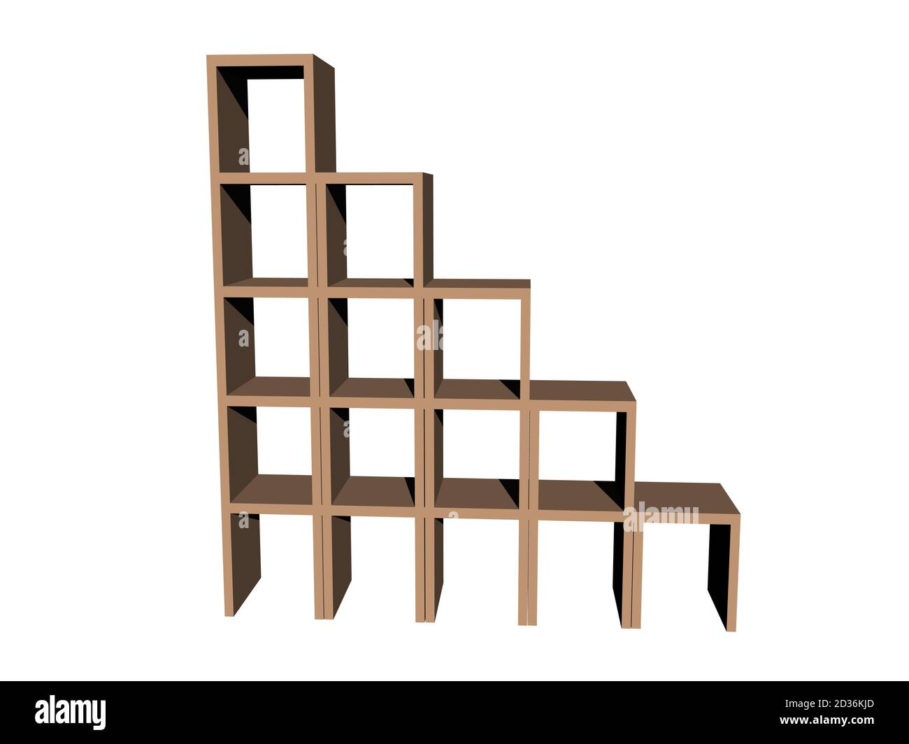 brown wooden shelf in the living room Stock Photo Alamy