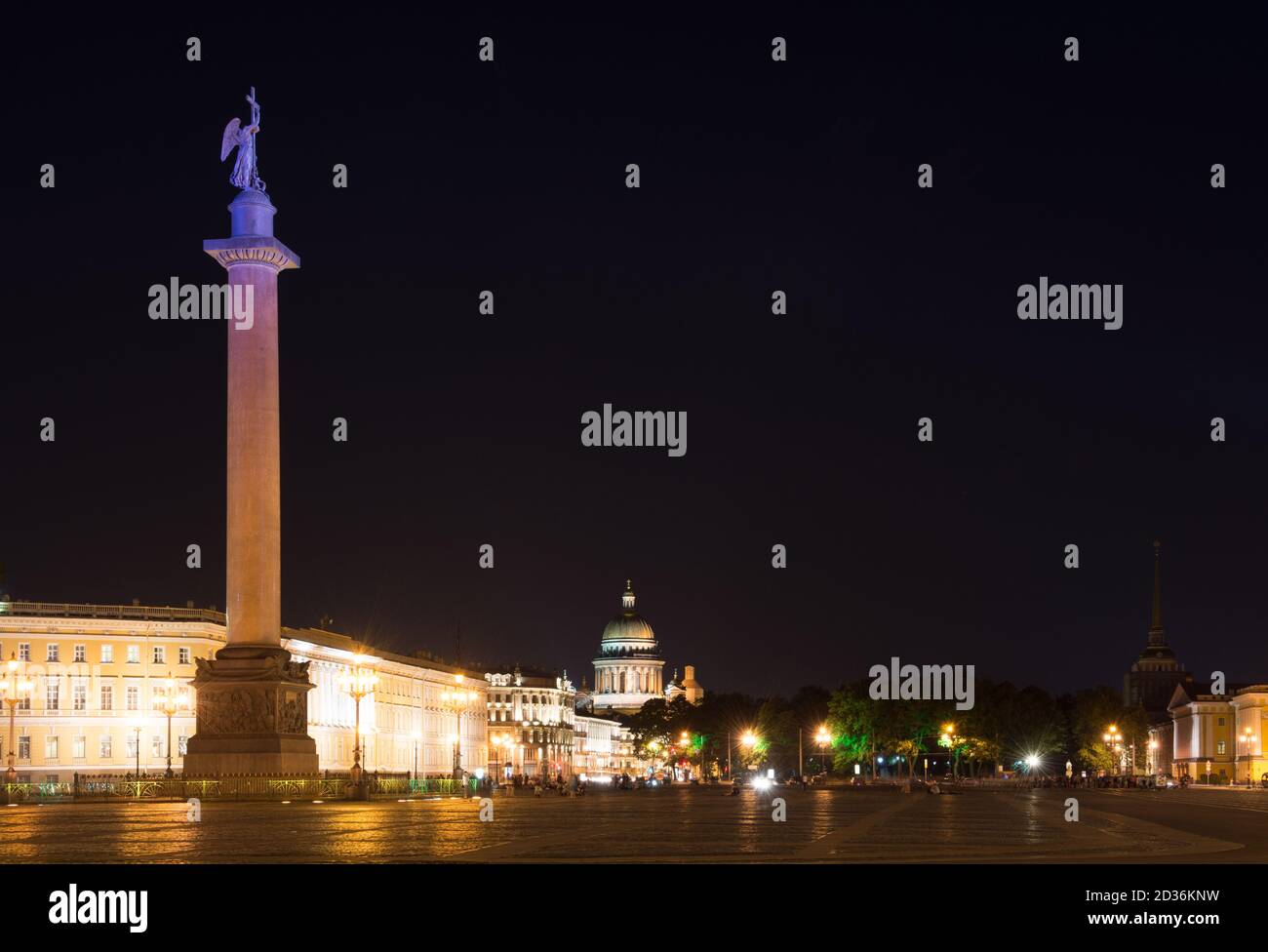Alexander Column on Palace Square in St. Petersburg Stock Photo - Alamy