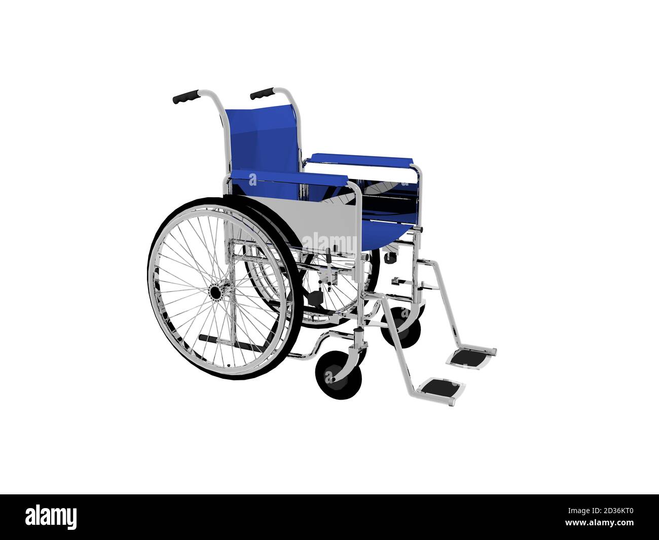 blue wheelchair for the disabled Stock Photo