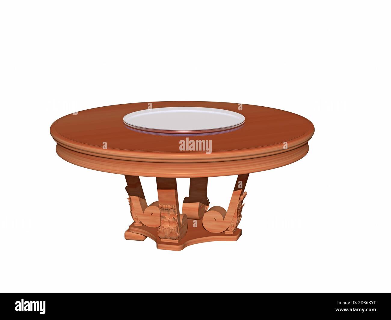 round glass table in the living room Stock Photo Alamy