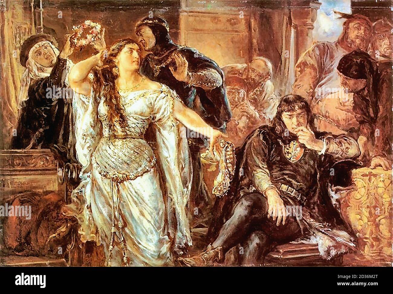 Matejko Jan Gryfina of Halich and Leszek II the Black Polish School