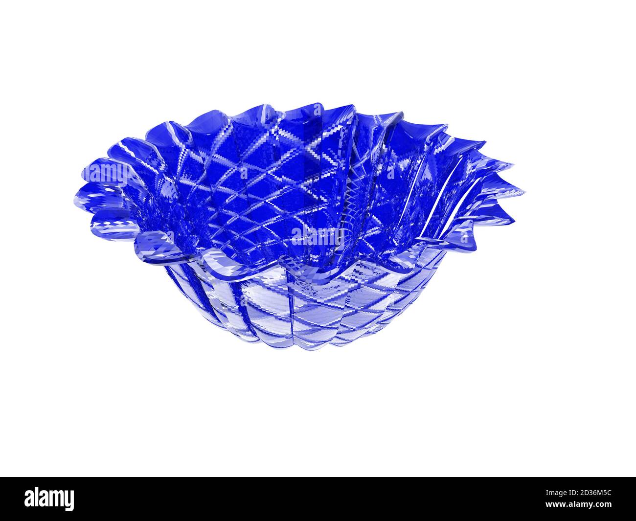 deep blue glass bowl for fruit Stock Photo Alamy