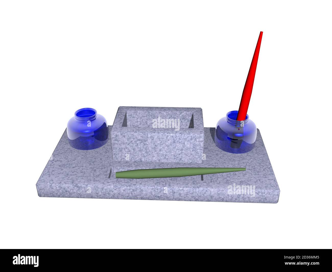 Desk set with fountain pen and pen Stock Photo - Alamy