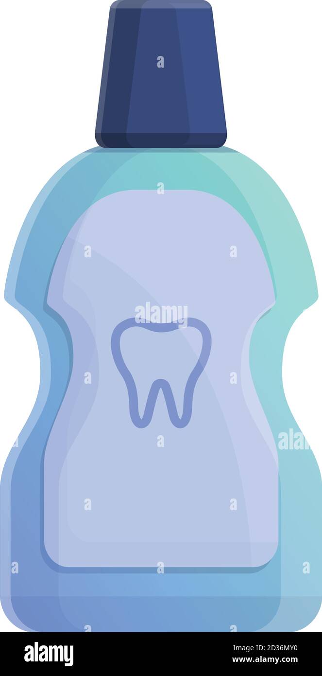 Mouth rinse icon. Cartoon of mouth rinse vector icon for web design