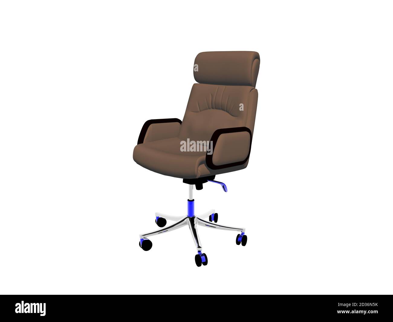 Padded office chair with wheels Stock Photo Alamy